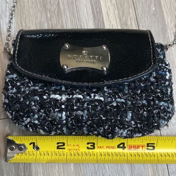 Mini crossbody purse Rossetti checkered gray black square pattern - Picture 5 of 9